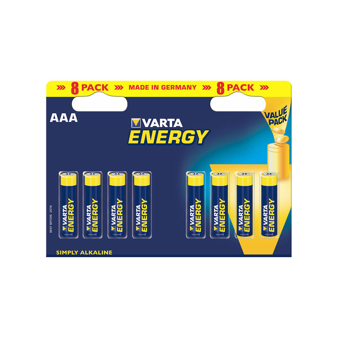 Baterky Varta Energy AAA alkalické 8 kusov