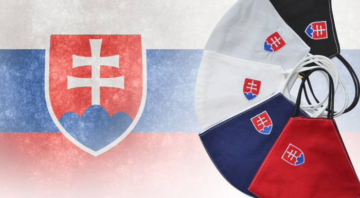 Bavlnené rúška s vyšitým slovenským znakom