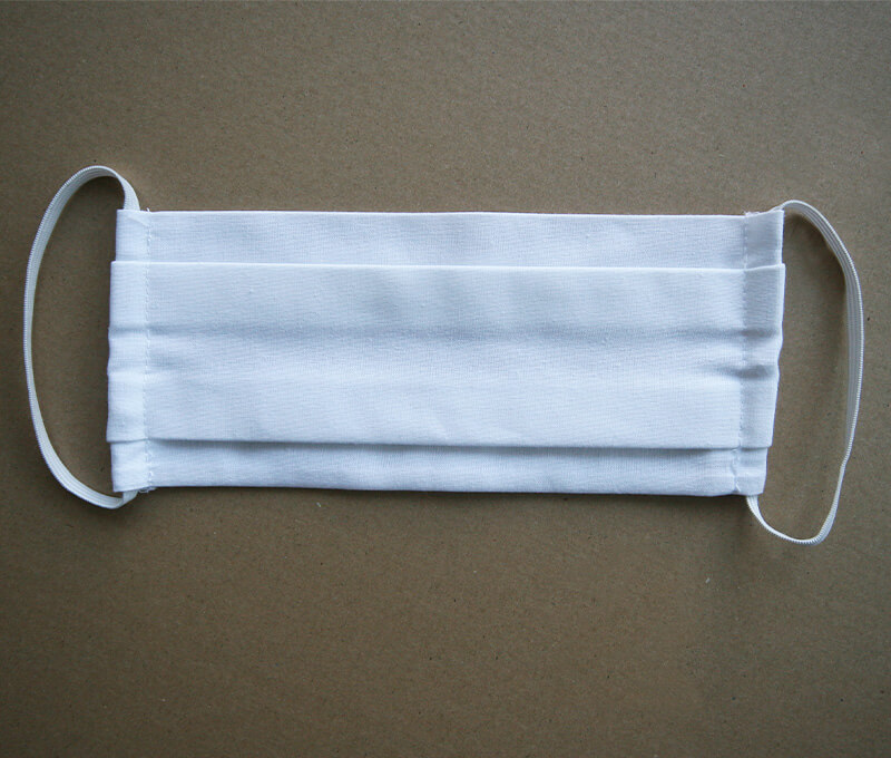 Bavlnené rúško- biely obdĺžnik