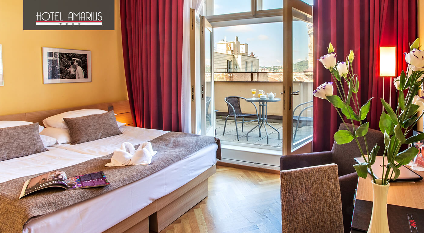 Praha: Romantický pobyt pre dvoch v Hoteli Amarilis**** s privátnym wellness alebo degustačným menu