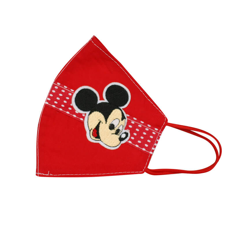Detské bavlnené rúško - Mickey Mouse červené (20x13 cm)