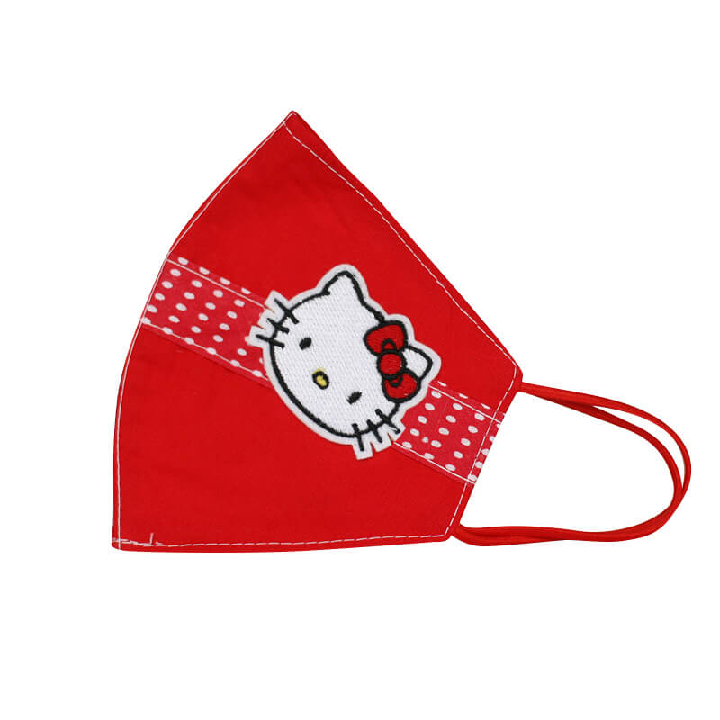 Detské bavlnené rúško - Hello Kitty červené (20x13 cm)