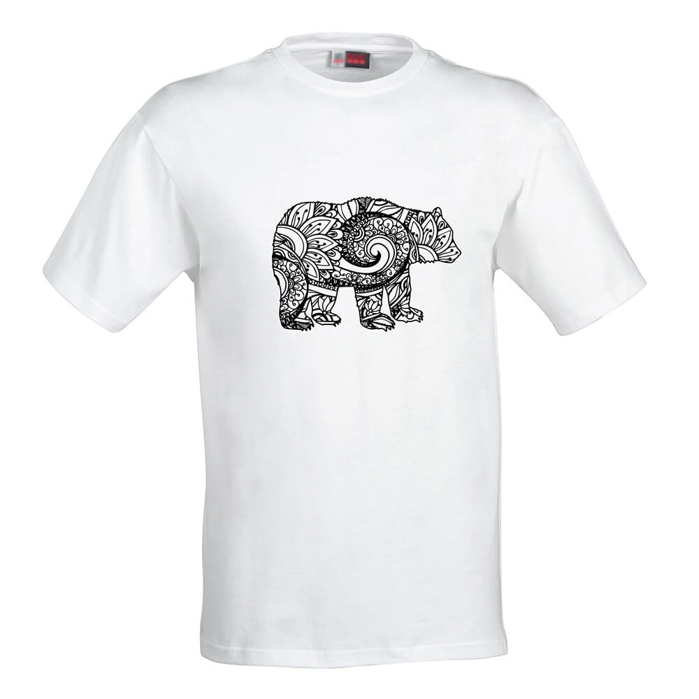 Dámske tričko Omaľovánka - Medveď, veľkosť L
