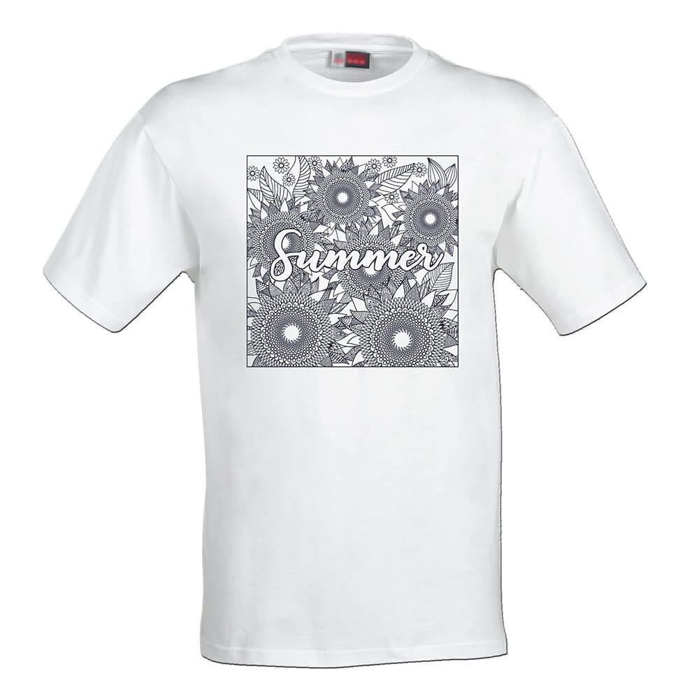 Dámske tričko Omaľovánka - Slnenčnice, veľkosť S