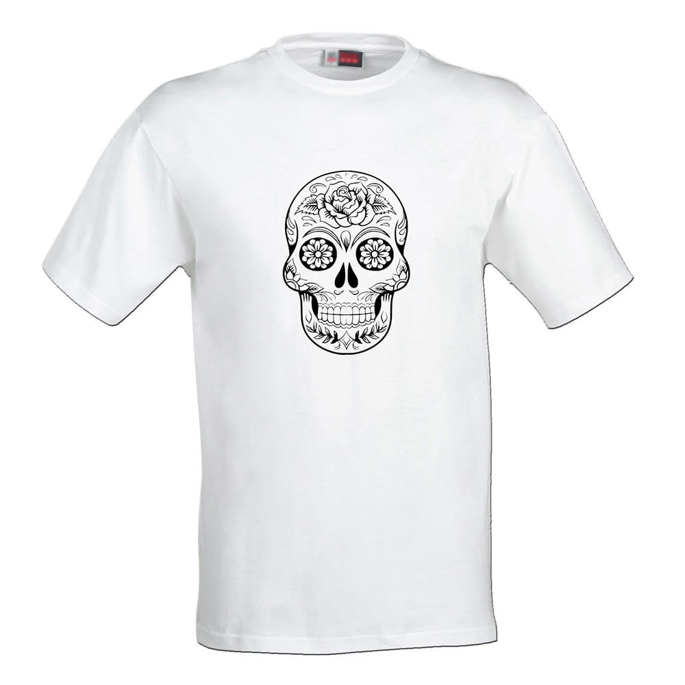 Pánske tričko Omaľovánka - Lebka veľkosť S