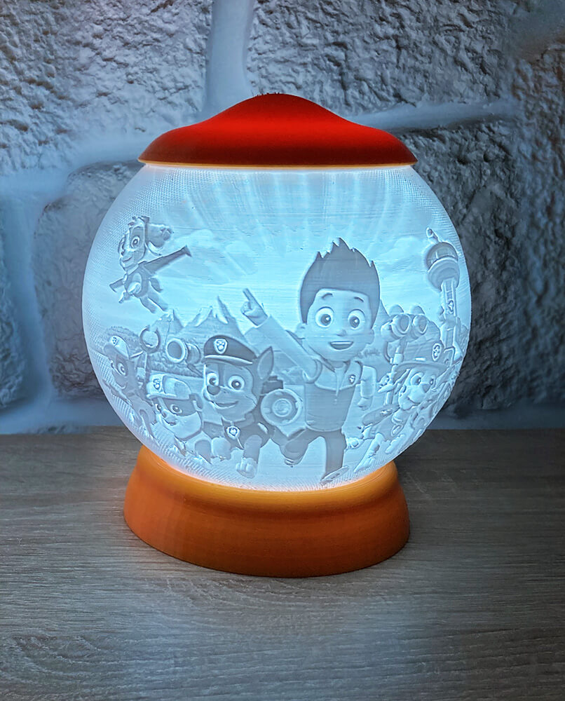 Rozprávková 3D lampa - Paw Patrol