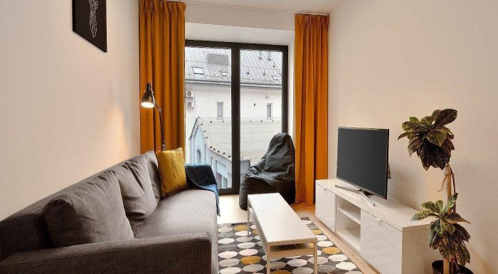 Ambiente jednospálňový apartmán – Janáčková - ubytovanie v centre Bratislavy vo vkusne zariadenom apartmáne