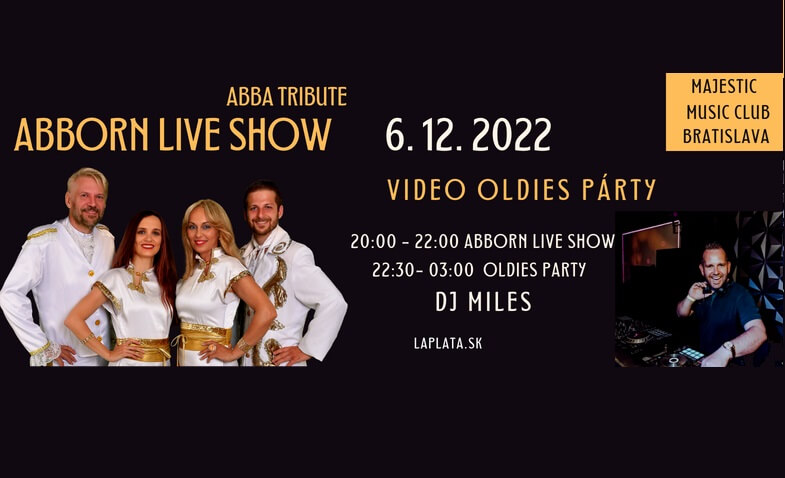 Abborn live Show - tribute to ABBA (DJ Miles VIDEO oldies party) VIP sedenie pri stoloch
