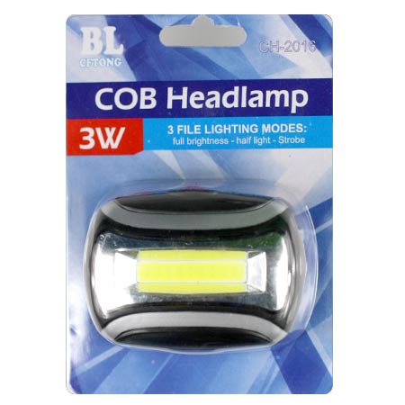 Čelová lampa LED COB čip