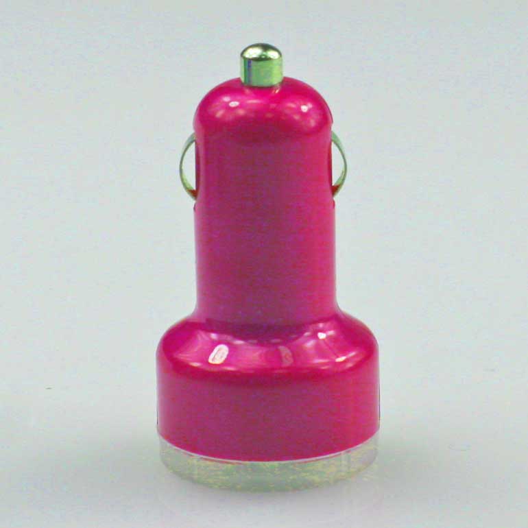 USB auto nabíjačka ružová