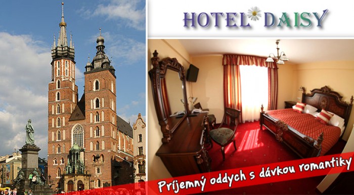 39,50€ za 3 dni v Krakowe - príjemný oddych s dávkou romantiky v historickom meste Krakow v hoteli Daisy Superior. Bazén, sauna, jacuzzi, fitness centrum a ešte oveľa viac...