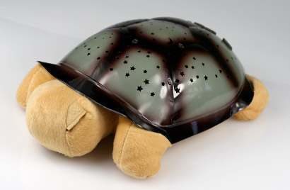 Hrajúca svietiaca plyšová korytnačka - hnedá