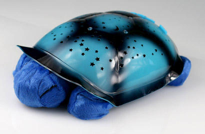 Hrajúca svietiaca plyšová korytnačka - modrá