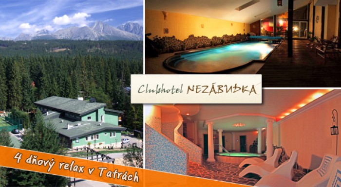 Relaxačné 4 dni v Tatranskej Štrbe pre 1 osobu. Platnosť až do júna 2012.