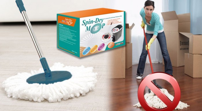 Rotačný mop Spin – Dry s 3 mopovými hlavicami
