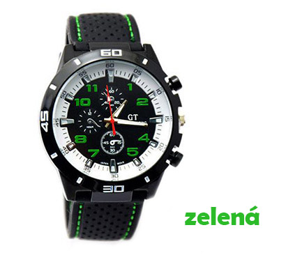 Pánske hodinky značky GT Grand Touring, farba zelená