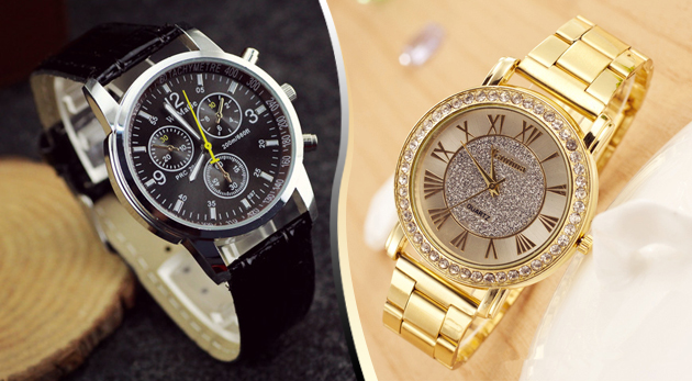 Dámske zlaté hodinky alebo pánske hodinky z nerezovej ocele