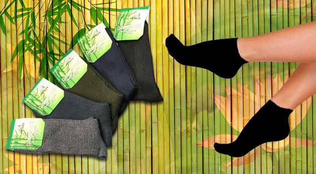 Dámske alebo pánske bambusové ponožky - v balení 5 ks
