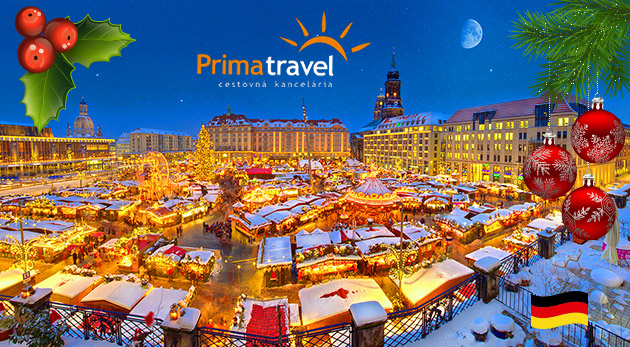 Najstarší vianočný trh v Drážďanoch a slávny "Popoluškin" zámok Moritzburg - 2-dňový autobusový zájazd