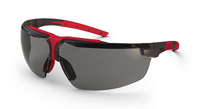 Okuliare UVEX nové, červené + ochranné vrecúško UVEX z mikrovlákna