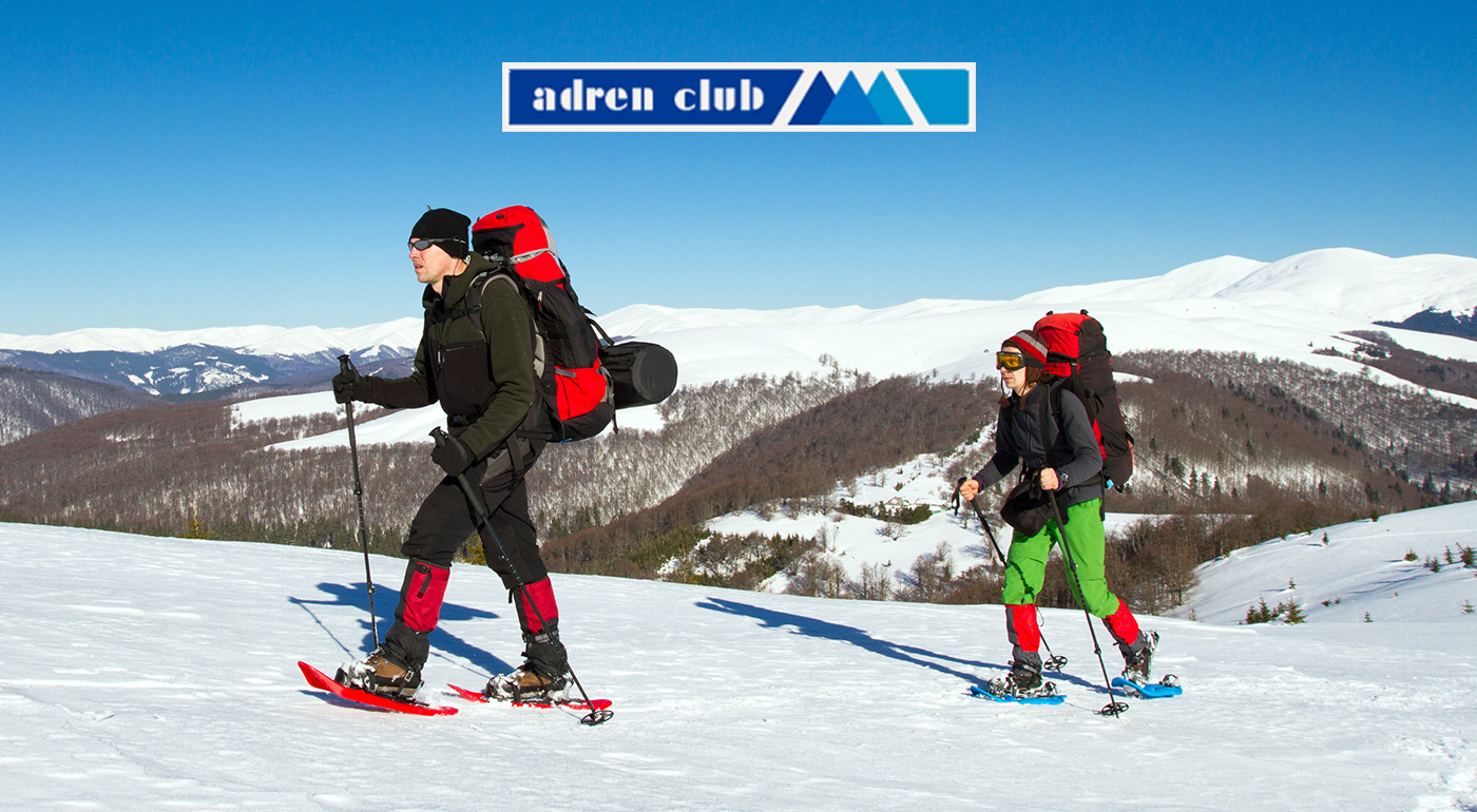 Zimná turistika v Alpách so snežnicami s Adren Club