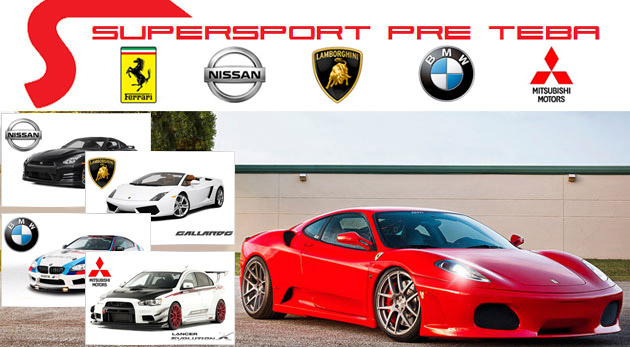 Adrenalínová jazda na Ferrari, Lamborghini, Nissane, BMW alebo Mitsubishi