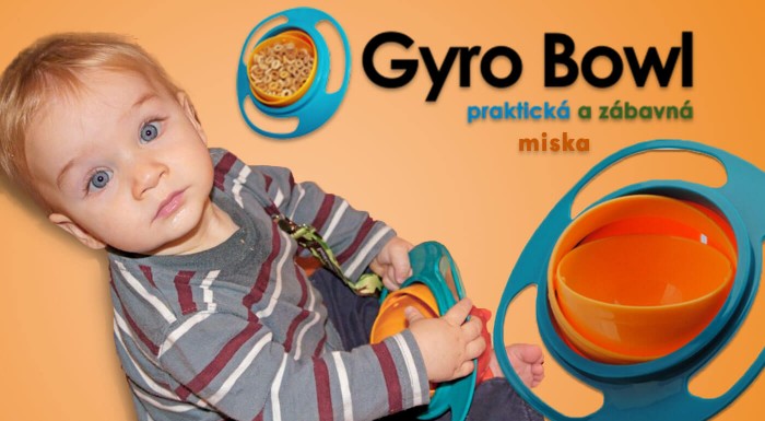Neprevrátiteľná miska Gyro Bowl pre deti