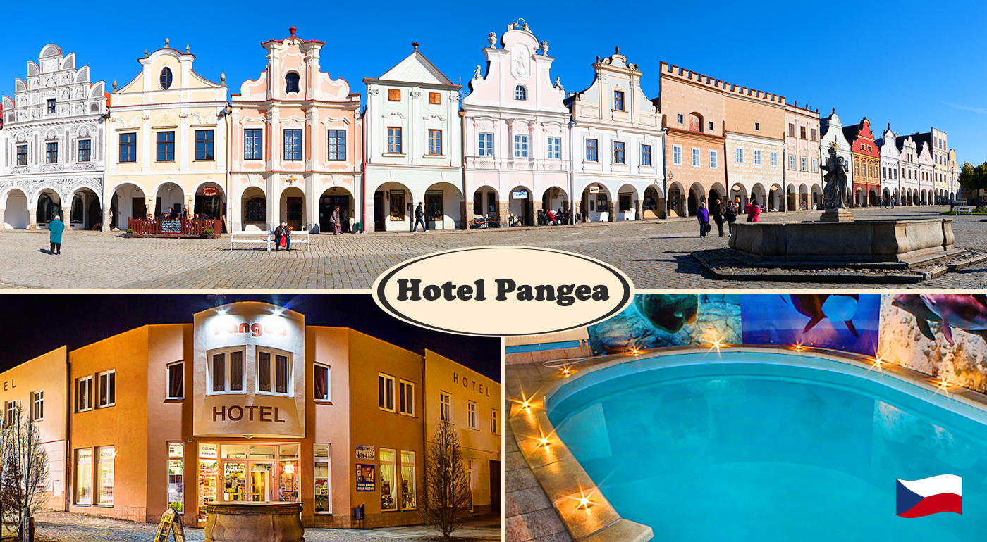Relax pre dvoch v historickom meste Telč počas 3 dní v rodinnom Hoteli Pangea***- dieťa do 3 rokov zadarmo