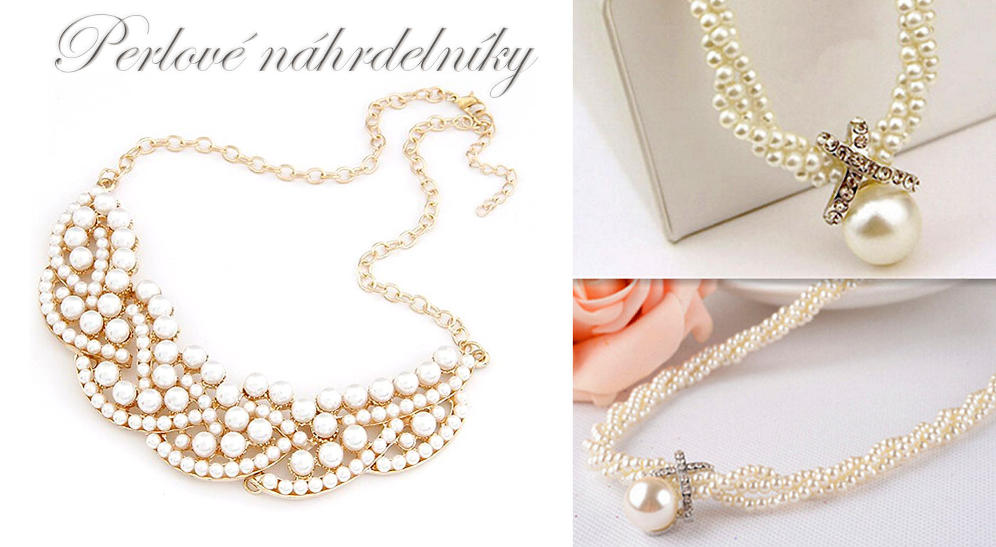 Luxusný náhrdelník vykladaný perlami, ktorý upúta oko každej ženy!