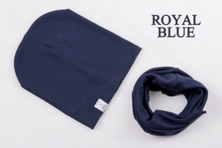 Set: čiapka a nákrčník pre deti a tínedžerov - royal blue