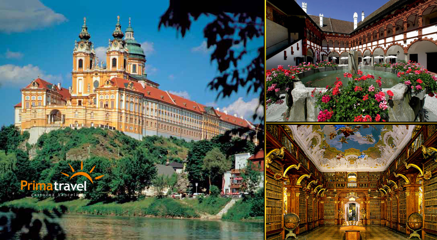 Dychvyrážajúca návšteva renesančného zámku Schallaburg a opátstva v Melku v Rakúsku známeho z románu Meno ruže