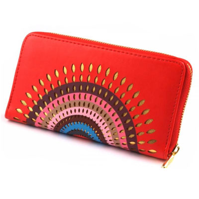 Peňaženka Mandala - červená
