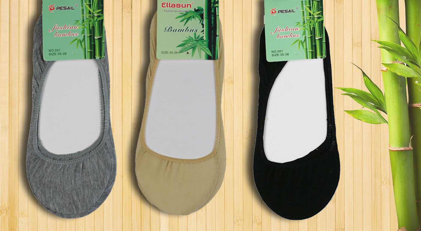 Dámske bambusové ponožky do balerínok - 5 párov v balení