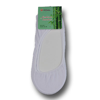 Dámske bambusové ponožky do balerínok - 5 párov - biela farba