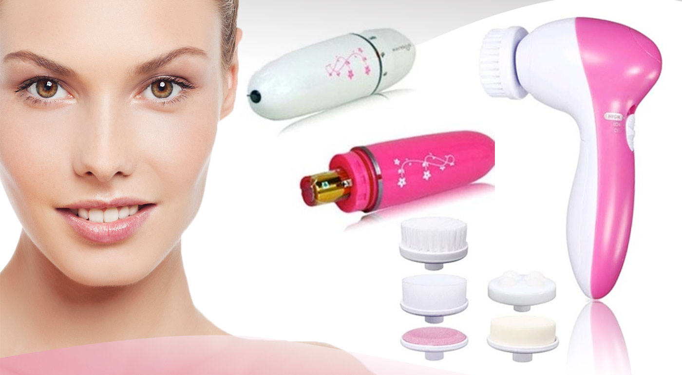 Masážny prístroj na tvár a okolie očí alebo čistič pleti 5v1 Beauty Care