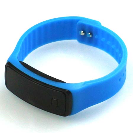 Silikónové hodinky s LED displejom - farba modrá