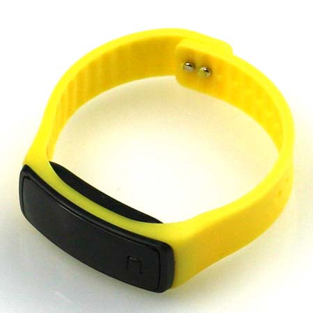 Silikónové hodinky s LED displejom - farba žltá