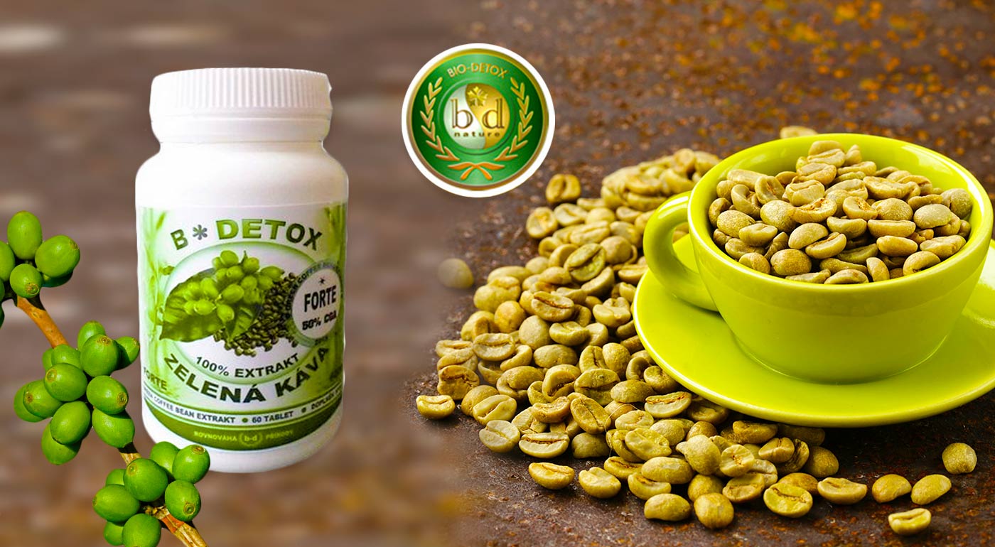 Zelená káva Green Coffee Forte 6000 plná antioxidantov v tabletkách
