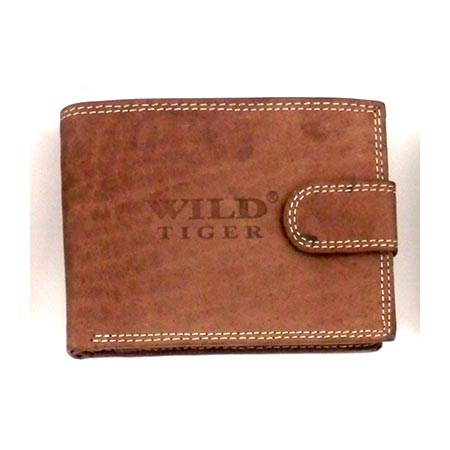 Pánska kožená peňaženka WILD na šírku - svetlohnedá