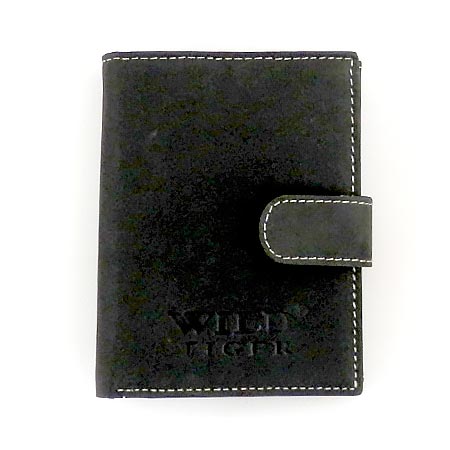 Pánska kožená peňaženka WILD na výšku - čierna