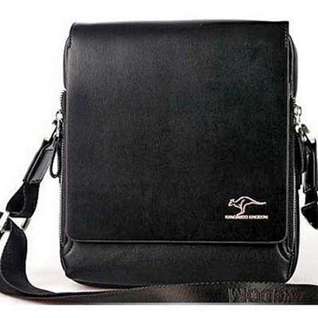 Pánska kožená taška Kangaroo Kingdom - farba čierna