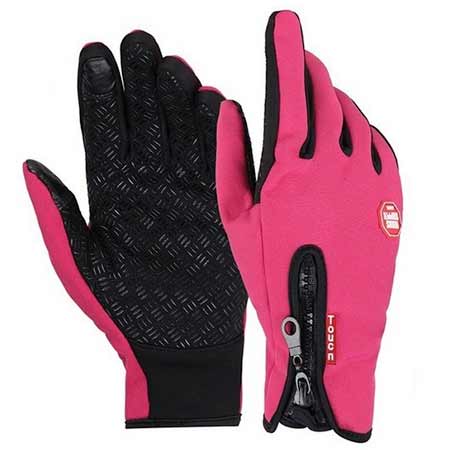 Zimné rukavice - ružová farba, veľkosť S