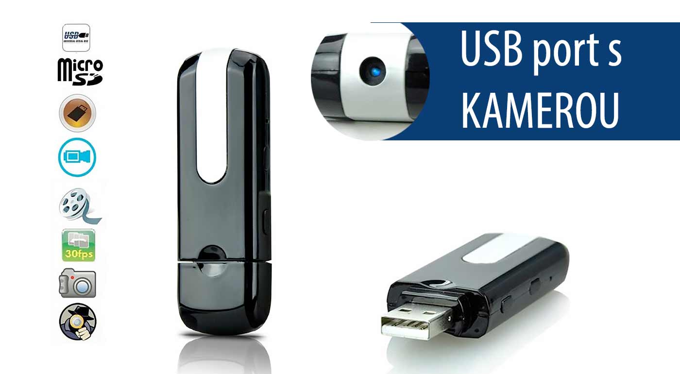 Špiónsky USB kľúč s kamerou pre nahrávanie videí či zvuku alebo robenie fotografií