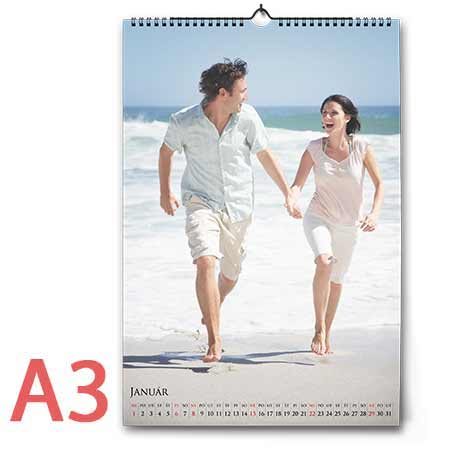 Nástenný fotokalendár mesačný, formát A3 (12 strán + 1 titulná) - orientácia na výšku